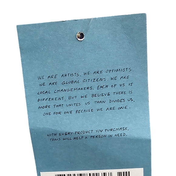 TOMS Classic Womes Blue Motif Woven Slip On Size 7.  NWT - Picture 8 of 8